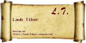 Laub Tibor névjegykártya